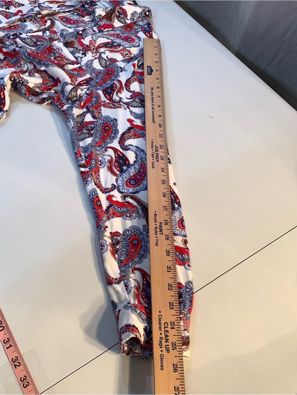 Liz Claiborne White Button-Down Shirt with Red, Blue & Brown Paisley size XL - Picture 5 of 6